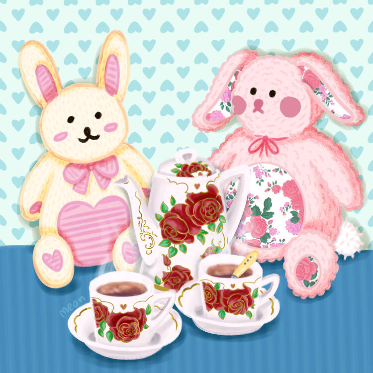 Floral tea time