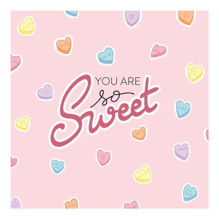 "So sweet" Valentines day card design for Sainsbury's