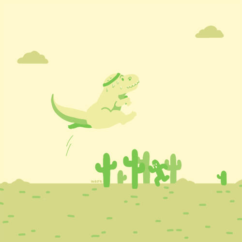 Chrome Dino Fitness